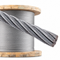 Câble acier galvanisé construction 6×19 disponible de Ø4 à Ø10 mm, en bobines de 100, 200 ou 300 m selon le diamètre.