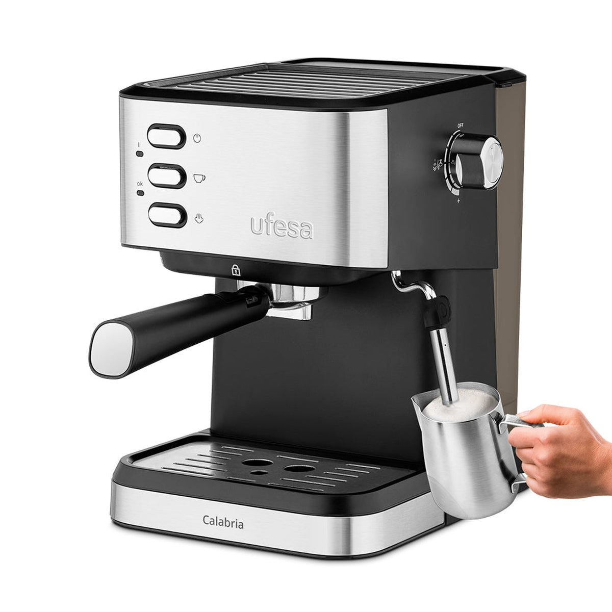 UFESA MACHINE À EXPRESSO CALABRIA 20 BARS 1050W - Cafetière Professionnelle