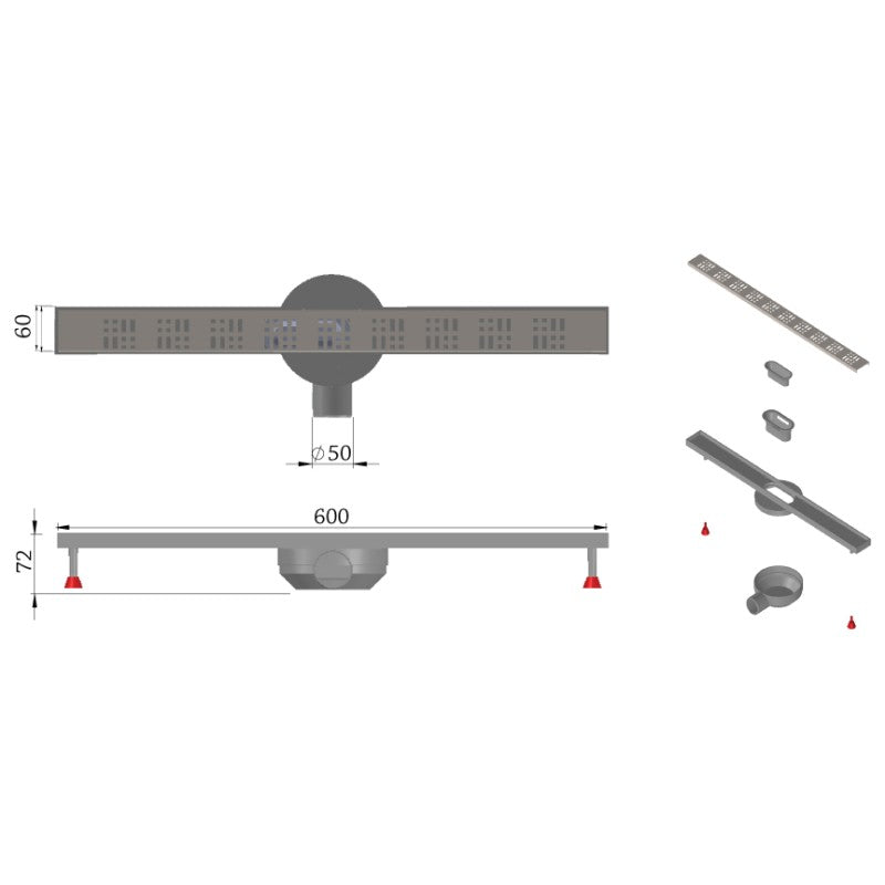 Caniveau de douche SLIM PRESTIGE EJIM