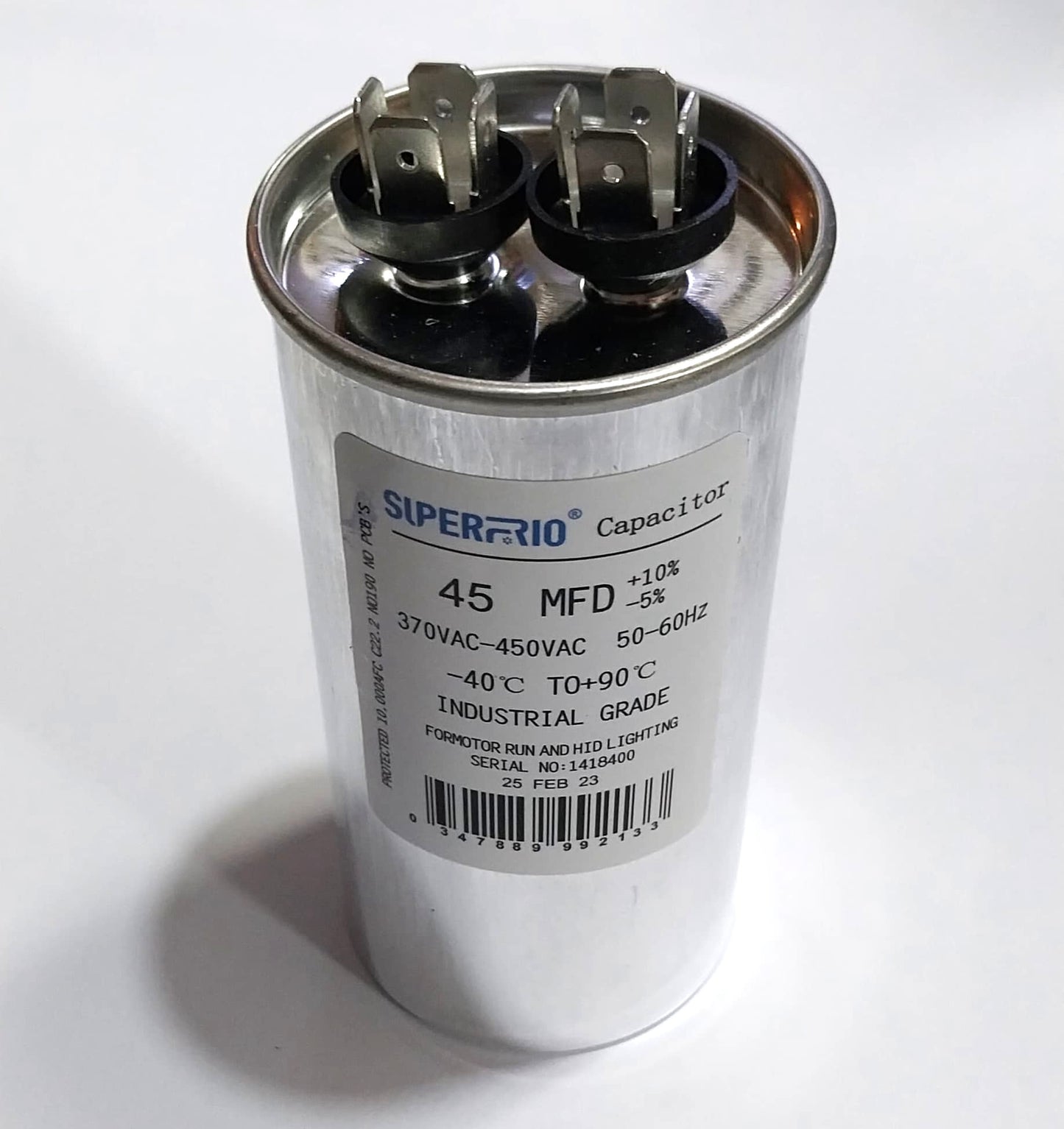 Condensateur Climatiseur - Capacité - 45 µF – 2 Bornes