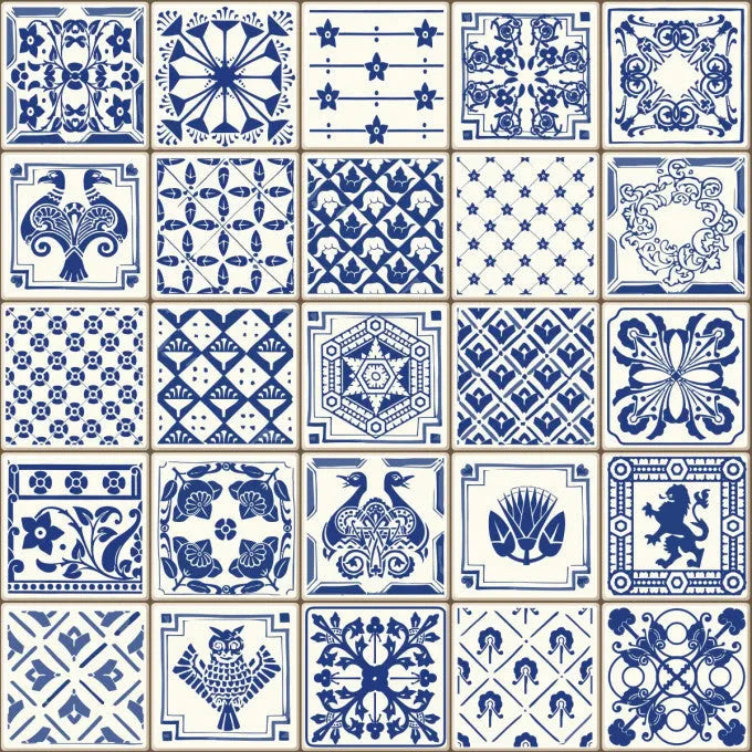 Carreau PVC autocollant Boss Tape indigo 30cm x 30cm – décoration murale élégante salle de bain et cuisine
