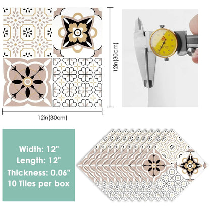 Carreaux de sol en vinyle autocollant imperméable (10pcs) - SQES