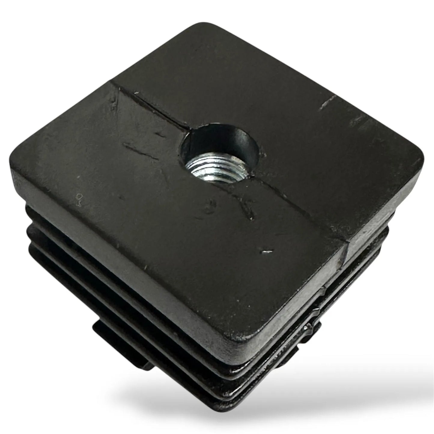 Embout carré a écrou M10 pour Pied de meuble - 20 pcs 30mmx30mm intérieur NOIR - SQES
