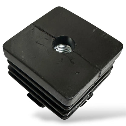 Embout carré a écrou M10 pour Pied de meuble - 20 pcs 30mmx30mm intérieur NOIR - SQES