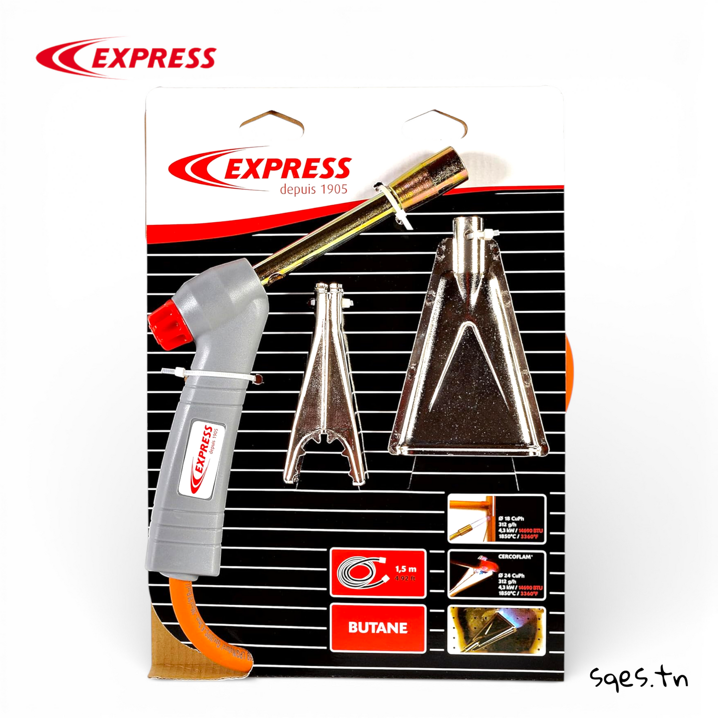 Chalumeau de plombier - avec accessoires - Gaz butane - EXPRESS