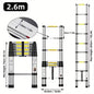 Échelle télescopique aluminium 2.6m pliable avec pieds antidérapants et verrou sécurité. Idéale peinture, rénovation, travaux hauteur. Disponible SQES Tunisie.