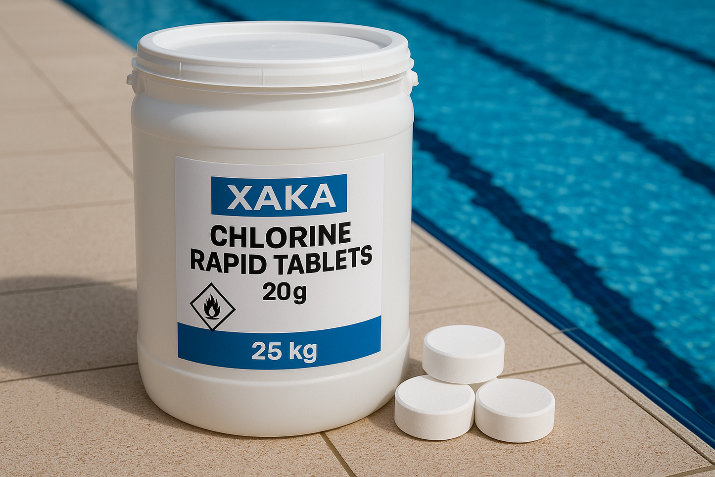 Chlore rapide pastilles XAKA 25kg