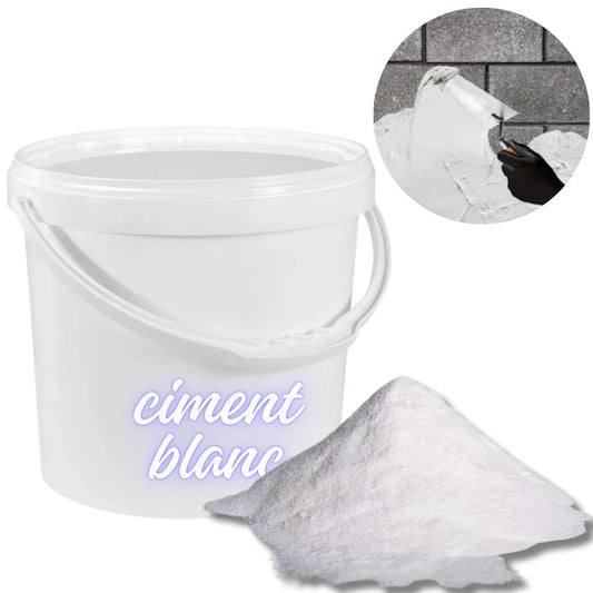 Ciment Blanc Pour tous travaux courants de maçonnerie - Seau 5kg - SQES