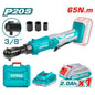Clé à Cliquet Sans Fil TOTAL TDRLI2060152 20V 3/8" 65Nm 250tr/min Tête Rotative Batterie 2Ah Chargeur 3 Douilles Étui — SQES Tunisie

