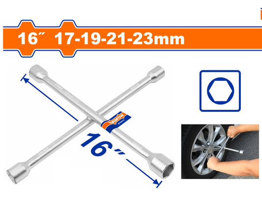 Cle en croix - pour jante voiture 16" – 17x19x21x23 mm - SQES