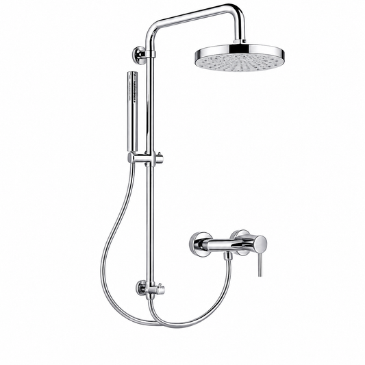 Colonne de Douche avec Inverseur SOPAL Série Bizerte 1087A04 — Tube Laiton Ø24mm Douchette Ø200mm Garantie 5 Ans Chromé | SQES Tunisie
