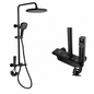 Mitigeur bain-douche 4 sorties avec inverseur noir DUXXA DP.100.MS