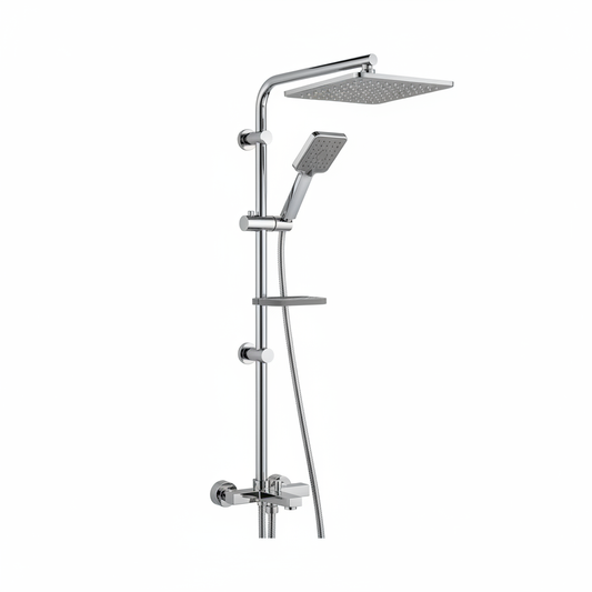 Colonne de douche gris DUXXA D.120.4.X fond blanc