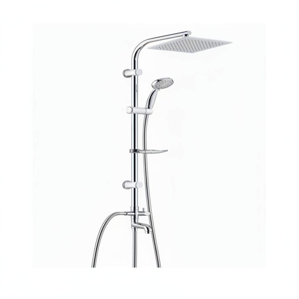Colonne de douche blanc DUXXA D.120.4.B fond blanc
