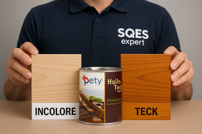 Comparaison couleurs INCOLORE vs TECK