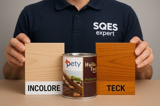Comparaison couleurs INCOLORE vs TECK