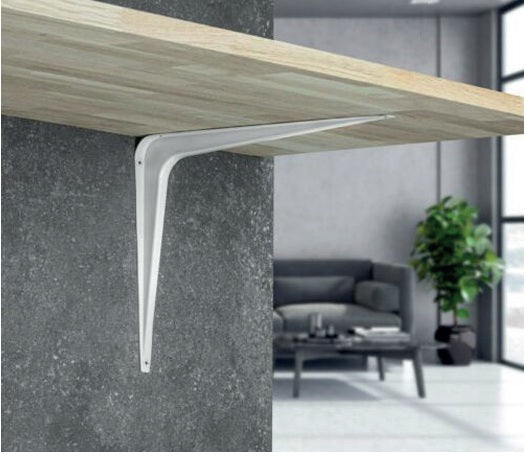 Consoles Etageres - Équerres Murales Blanches – Pour Étagères de Rangement