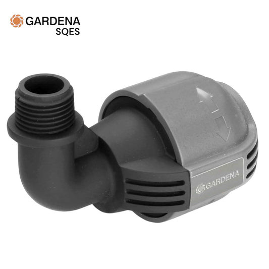 Coude 90° 25 mm 15/21 (1/2") Mâle GARDENA Réf. 2780-20 — Angle Droit, Étanchéité Parfaite, Système Irrigation Arrosage | SQES Tunisie
