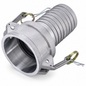 Coupleur Camlock aluminium Type C femelle avec embout pour flexible, disponible en plusieurs dimensions chez SQES Tunisie.