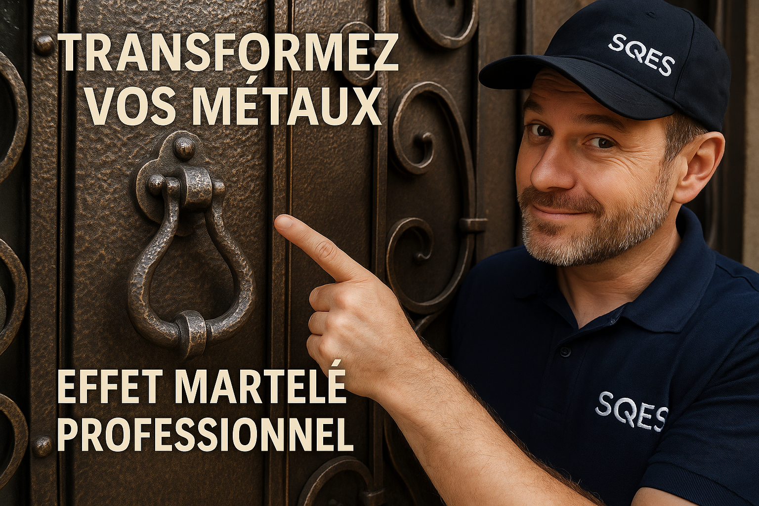 Détail texture martelée bronze - encouragement clients