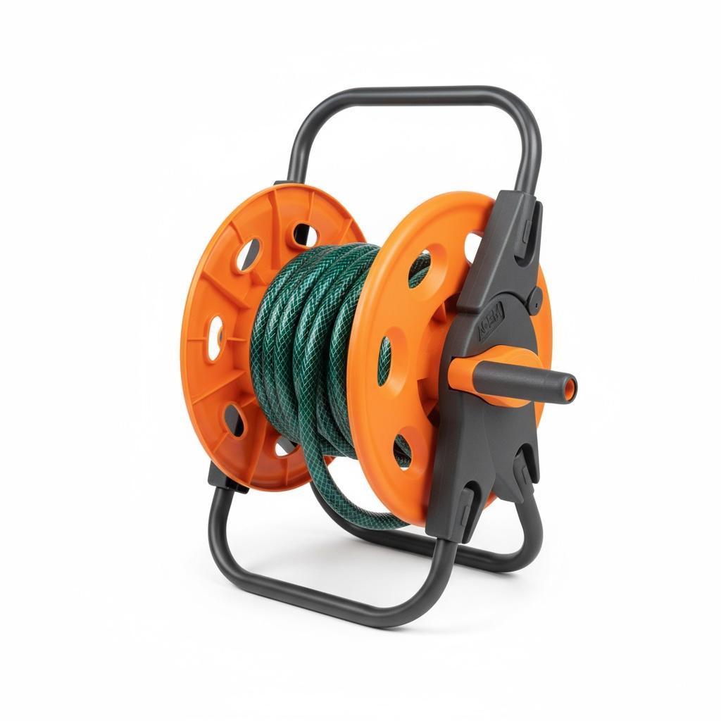 Lot dévidoir ACEM avec 25m tuyaux vert 15mm - Kit arrosage jardin