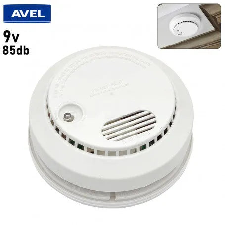 Détecteur de fumée photoélectrique 9v - 85db - AVEL ,AL-1012A - SQES