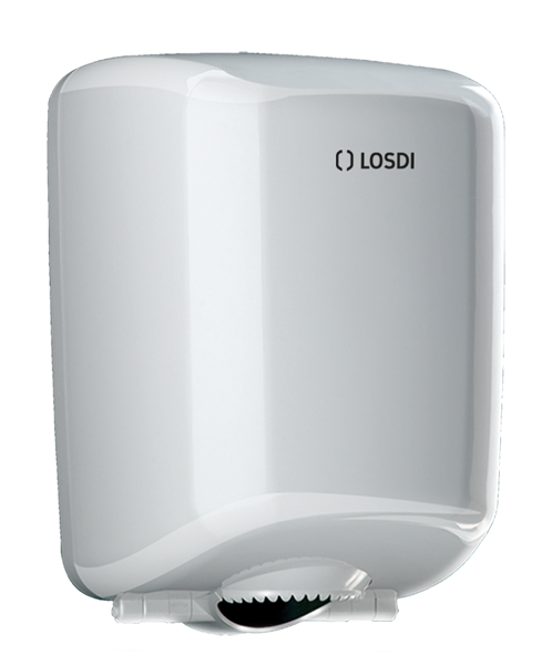 LOSDI Distributeur de Papier à Alimentation Centrale ABS Blanc ELEGANCE