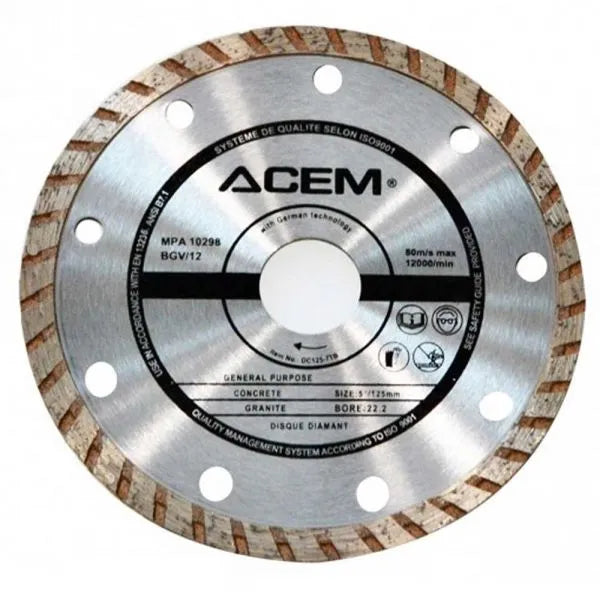 Disque Diamant - Cannelé - Professionnel - Pour Meuleuse - 230 mm - SQES