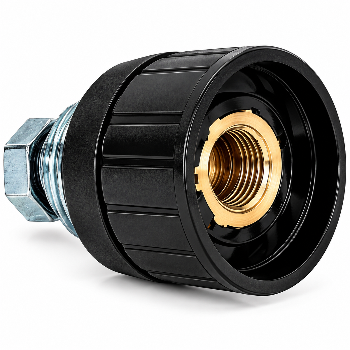 Douille femelle DS pour poste à souder, versions 10–25 mm² et 35–50 mm², pour raccordement électrique à un connecteur mâle compatible | SQES Tunisie
