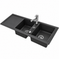 Évier de cuisine DURAVIT Cassia 80 anthracite mat encastrable 116 × 51 cm.
