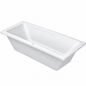 Baignoire à encastrer DURAVIT D-Code blanche 180 × 80 cm, deux dossiers et vidage central
