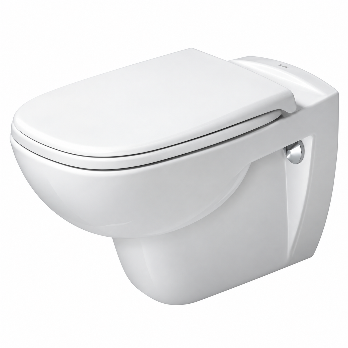 Cuvette WC suspendue DURAVIT D-Code blanche 54,5 cm, céramique avec bride fermée
