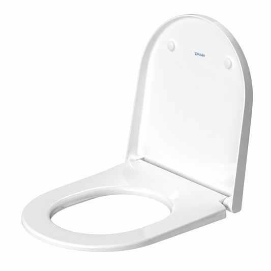Abattant WC DURAVIT D-Neo blanc brillant à fermeture amortie SoftClose, démontable, forme D
