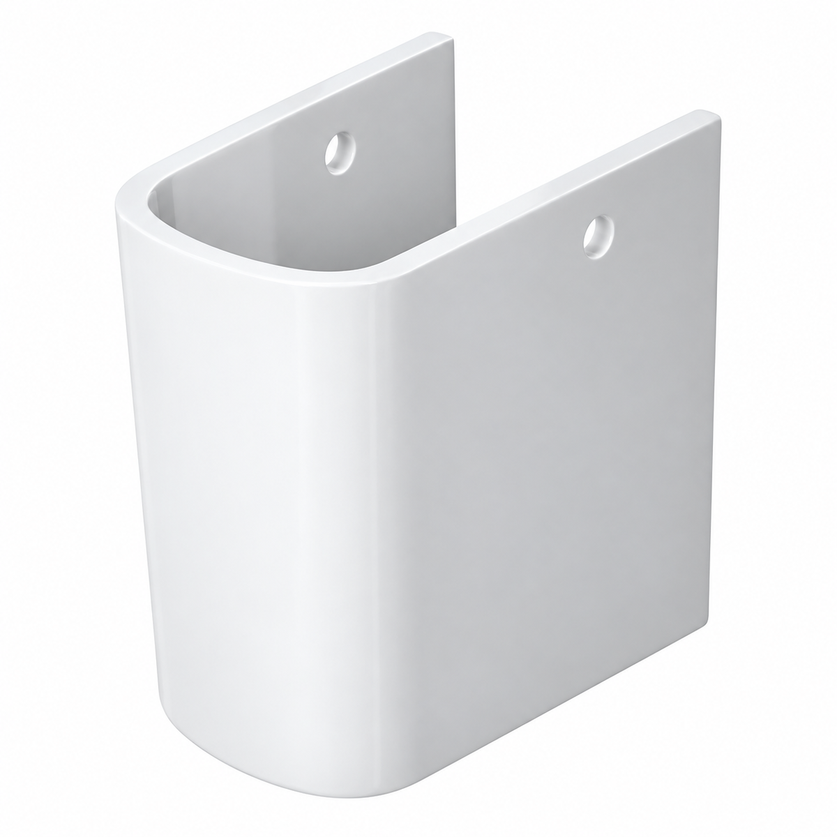 Cache-siphon DURAVIT D-Neo blanc brillant en céramique sanitaire pour lavabo suspendu

