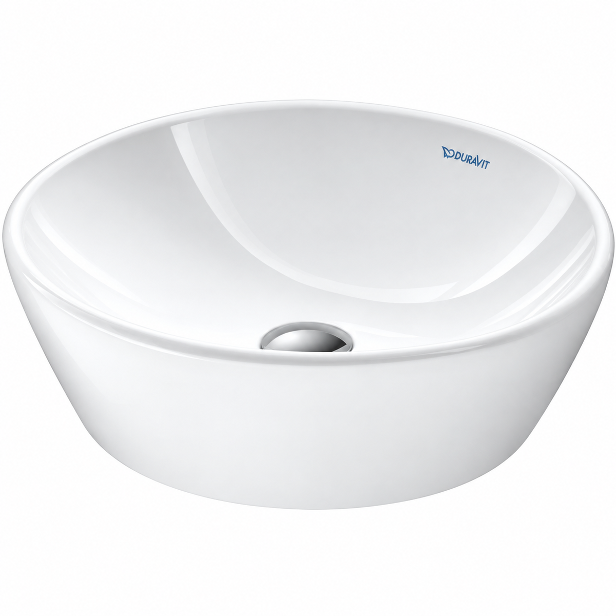 Vasque à poser ronde DURAVIT D-Neo blanche brillante Ø 40 cm en céramique sanitaire
