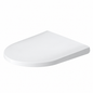 Abattant WC DURAVIT D-Neo blanc forme D démontable sans fermeture amortie.

