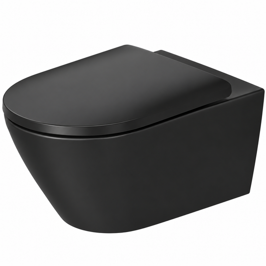 Cuvette WC suspendue DURAVIT D-Neo Rimless anthracite mat DuraShield 54 cm.
