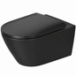 Cuvette WC suspendue DURAVIT D-Neo Rimless anthracite mat DuraShield 54 cm.
