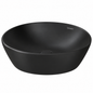 Vasque ronde à poser DURAVIT D-Neo anthracite mat diamètre 40 cm sans trop-plein.
