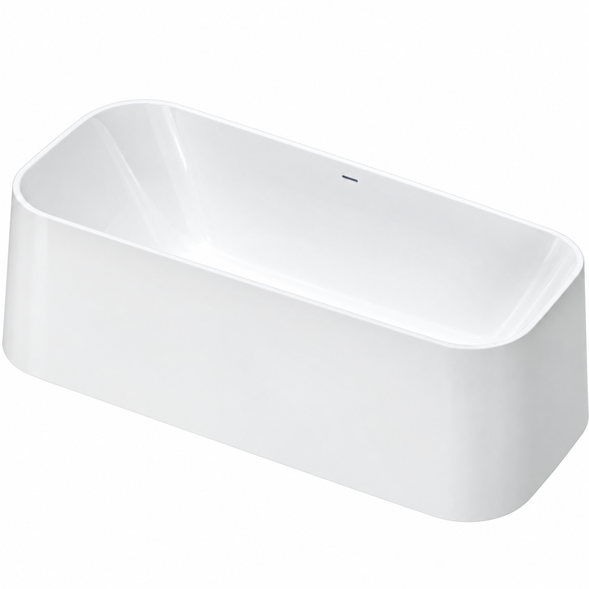 Baignoire îlot DURAVIT DuraFoga blanc brillant 170 × 70 cm avec deux dossiers et vidage central

