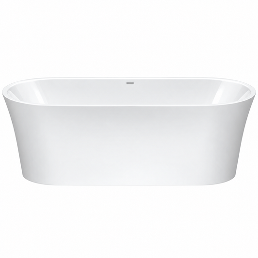 Baignoire îlot ovale DURAVIT DuraSenja blanche 170 × 80 cm en acrylique, avec deux dossiers
