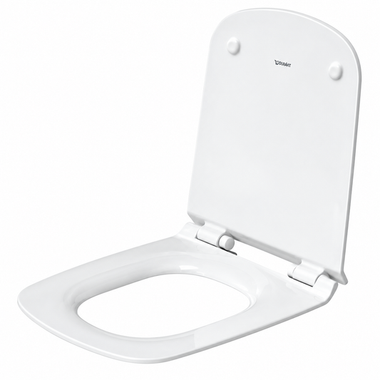 Abattant WC DURAVIT DuraStyle blanc brillant, fermeture amortie SoftClose, charnières inox
