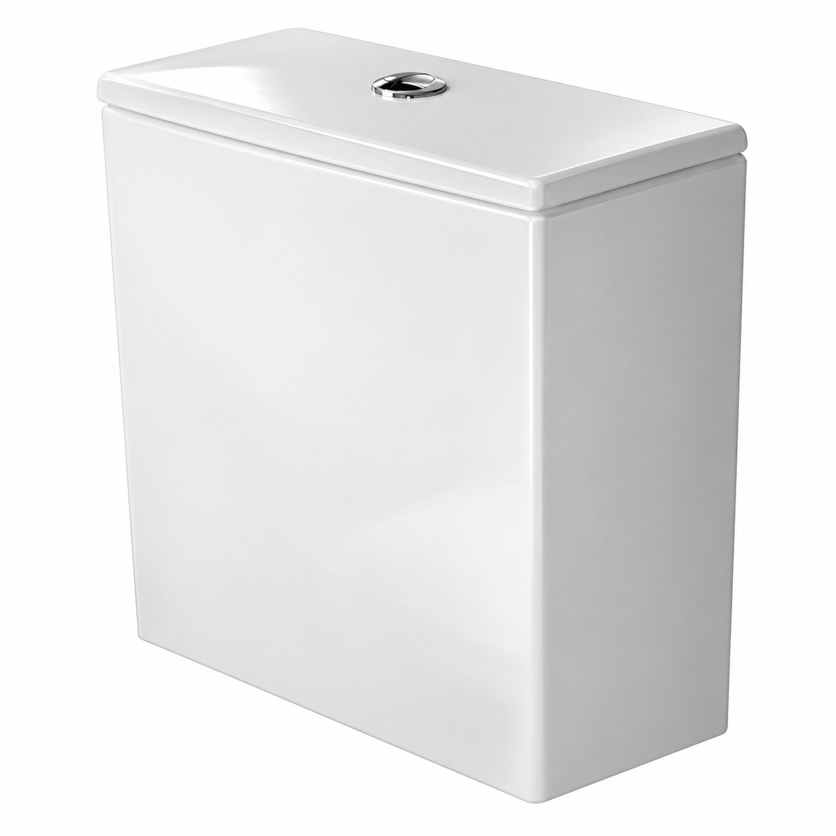 Réservoir WC équipé DURAVIT DuraStyle blanc brillant, double chasse 6/3 litres, bouton chromé
