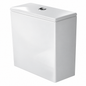 Réservoir WC équipé DURAVIT DuraStyle blanc brillant, double chasse 6/3 litres, bouton chromé
