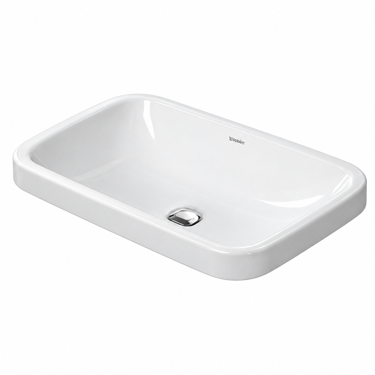 Vasque à poser DURAVIT DuraStyle blanche 60 × 38 cm en céramique, sans trop-plein
