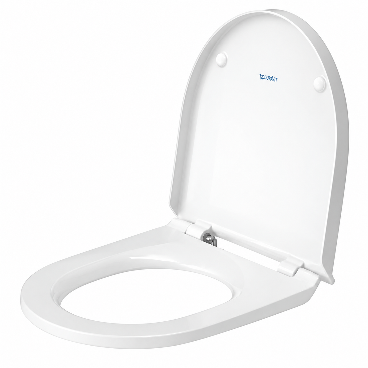 Abattant WC DURAVIT No. 1 Basic blanc brillant, démontable, fermeture classique et charnières inox
