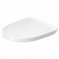 Abattant WC DURAVIT No. 1 blanc brillant, compact, fermeture amortie SoftClose et charnières inox
