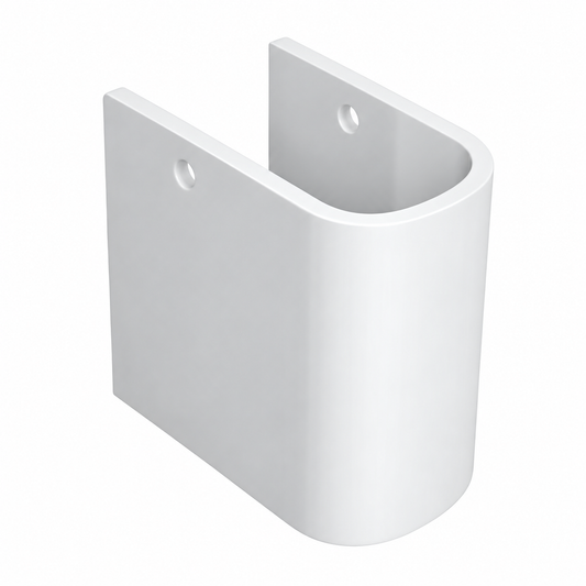 Cache-siphon DURAVIT No. 1 blanc brillant en céramique sanitaire pour lavabo suspendu
