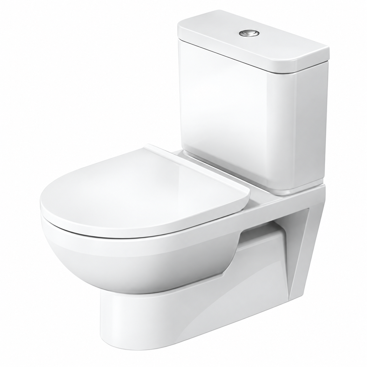 Cuvette WC suspendue DURAVIT No. 1 blanche Rimless 65 cm pour réservoir apparent

