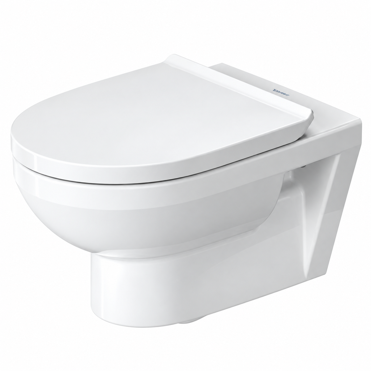 Cuvette WC suspendue DURAVIT No. 1 Rimless blanche 54 cm, sans bride et à sortie horizontale
